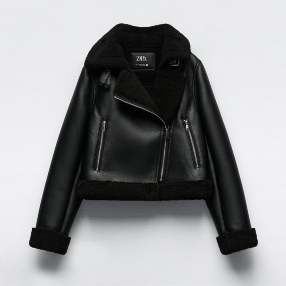 ZARA Double Faced Faux Leather Jacket